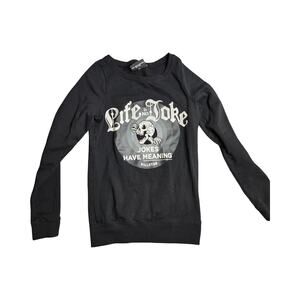 Killstar Women's Sweatshirt - Life Is No Joke Size: XS
